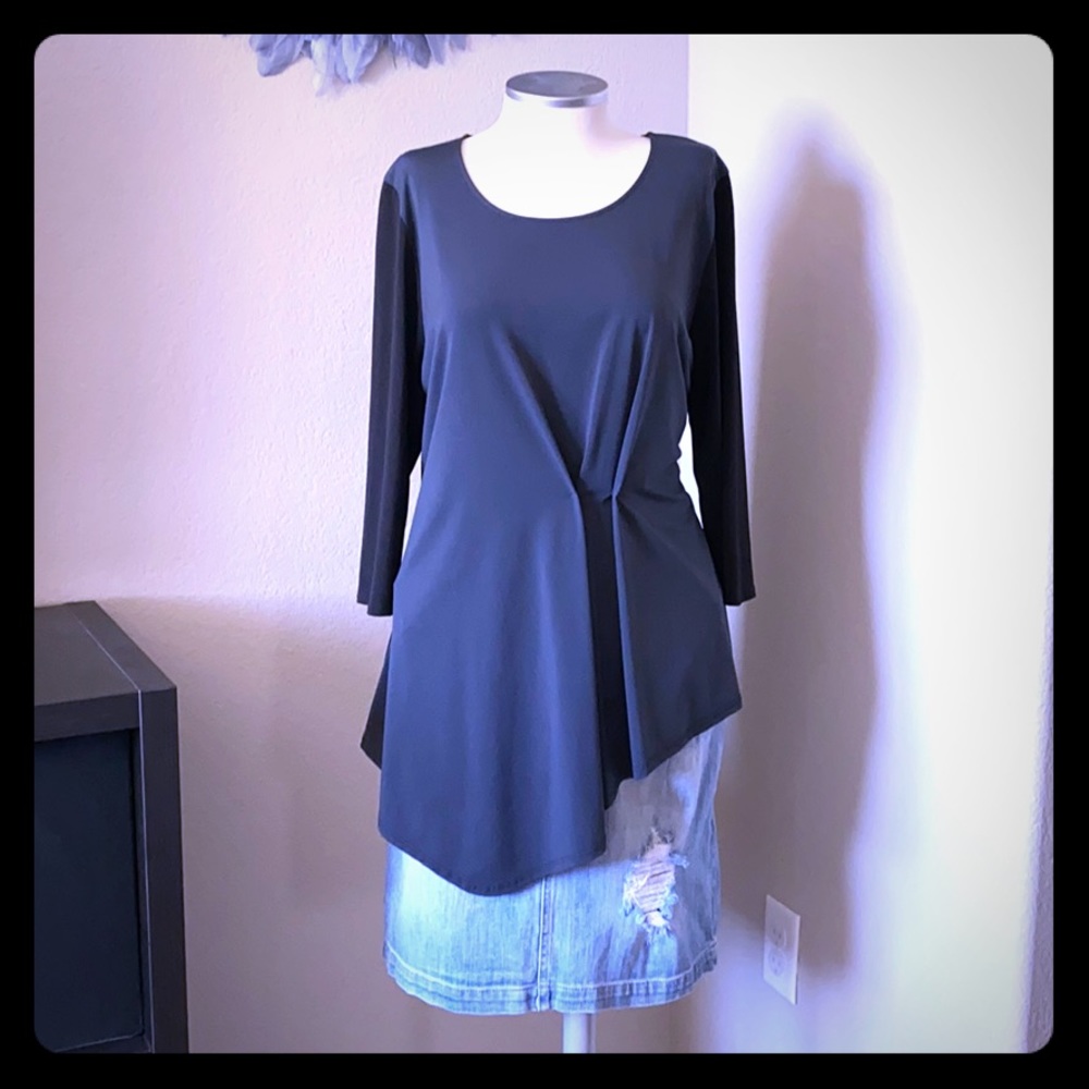 Color block front pleat top